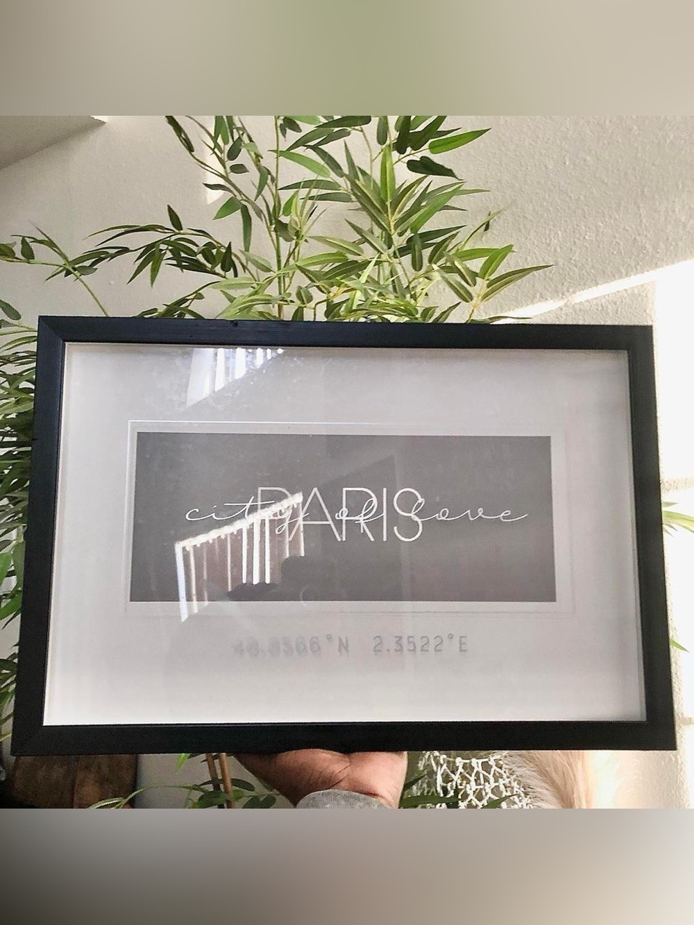 Black White Monochromatic Framed Paris City of Love Print Quiet Luxury MCM